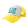 Unisexdala Gelbe Mesh-Baseballkappe mit Sonnenblende, Damen-Unisex-Sonnenhüte, Sportkappe, Truckerkappe
