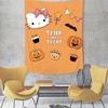 Japanese Anime Kawaii Cute Hello Kitty Halloween Cartoon Tapestry Room Decoration Home Decor Bedroom Wall Hanging Fabric