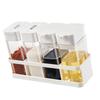 4 Grid Seasoning Jars Set Plastic Oil Jars Practical Seasoning Box  Home Use