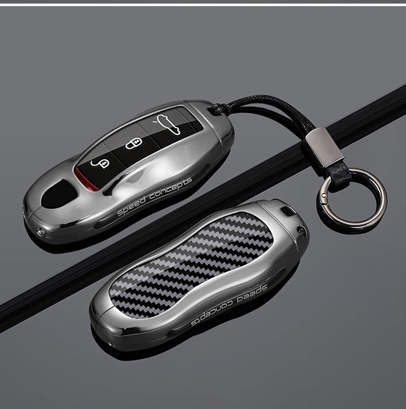 Compatible Key Case Shell for Porsche Cayenne, Panamera, Taycan, 911, Macan, 718
