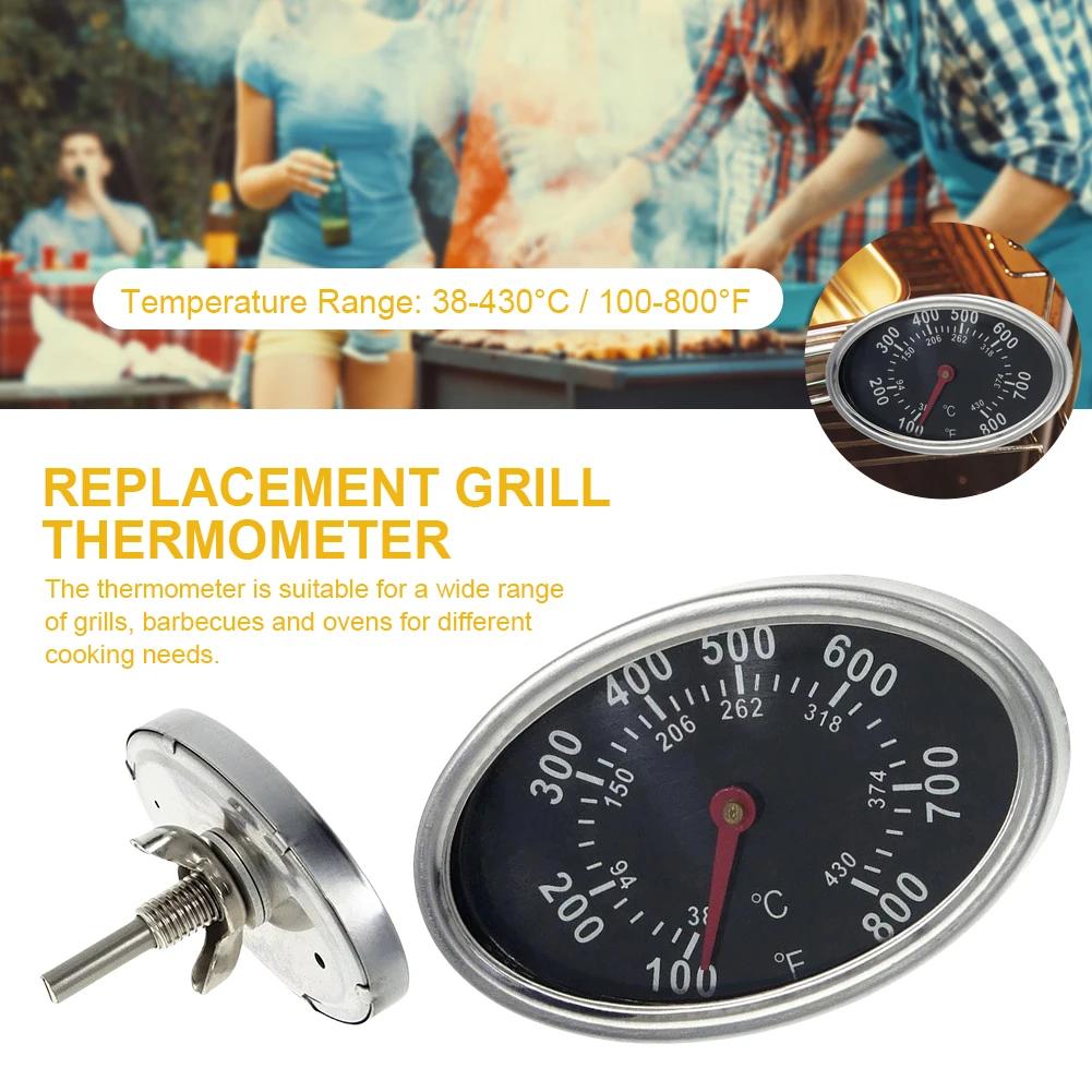 Meat Barbecue Stainless Steel Thermometer for Kitchen Cooking BBQ Oven Grill Dial Display Food Temp Rotisserie Gauge Meter