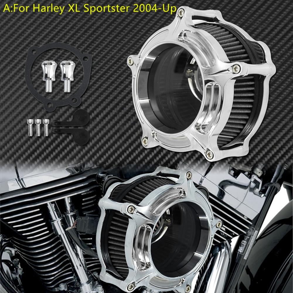 Motorcycle Air Cleaner Intake Filter Chrome For Harley Sportster XL48 Dyna FXDLS Touring Electra Road Glide Softail FLSTNSE