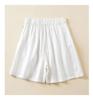 Women's 2024 Summer Multi-Color Cotton Linen Elastic Back Wide-Leg Loose Casual Plus-Size Shorts