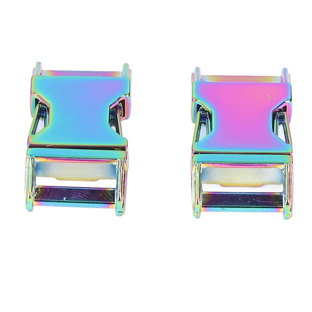 4Pcs Side Release Buckle 25x47mm Zinc Alloy Glossy Durable Wide Application Metal Buckle for Backpack Dog Collar DIY