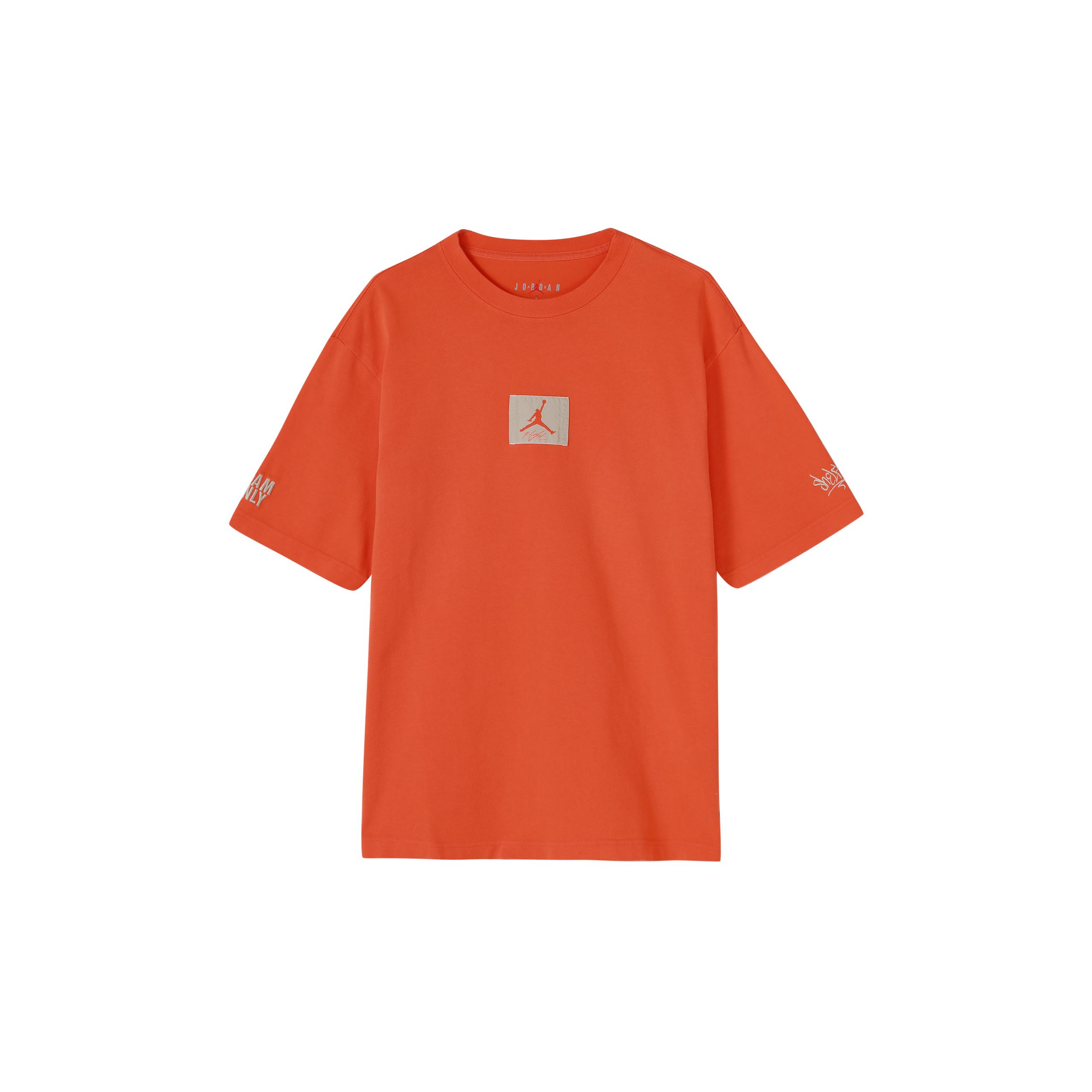 Jordan Drop Shoulder Sleeve T-Shirt Men s Orange DV7001-819 M