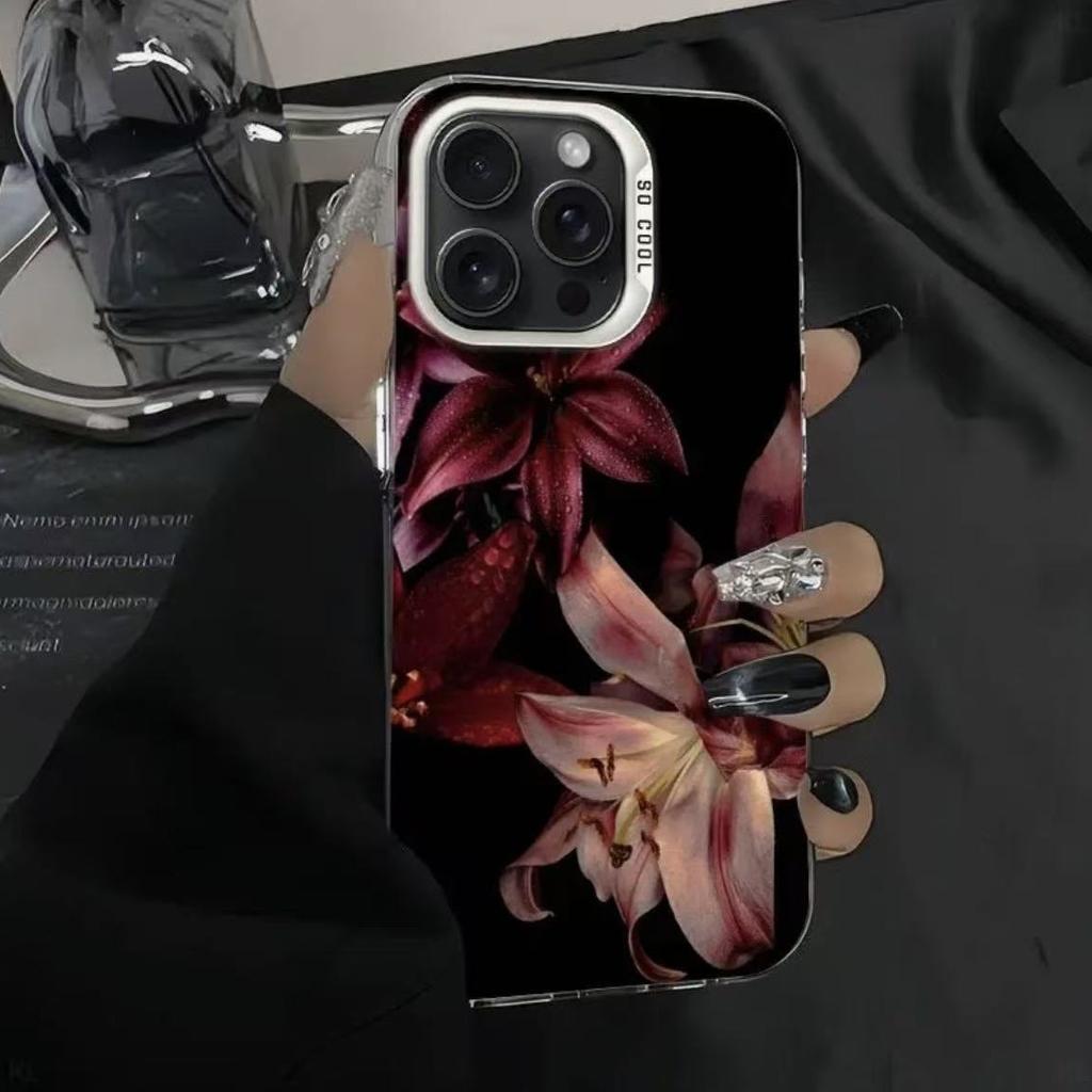 The new big flower is suitable for iphone17 mobile phone case 11 Apple 16promax/15 anti-drop 14pro13 Europe and America 12