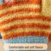 Warme Kinderstrickhandschuhe mit Streifen