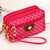 Fashion Women Wallets Small Handbags Canvas Dot Lady Zipper Moneybags Clutch Coin Purse Pocket Wallet Cards Holder Wristlet Bags KTB