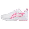 Li Ning Comfortable And Breathable Slip Resistant Abrasion Resistant Low Top Casual Shoes Women's Pink White AVQS004-1