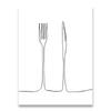 Modular Pictures Nordic Style Printed Poster Line Coffee Red Wine Knife And Fork Wall Art Canvas Painting For Kitchen Home Decor
