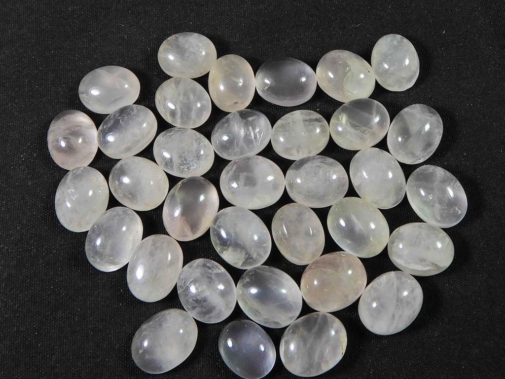 100 Cent. Natürlicher Babyrosa Rosenquarz Oval Lose Edelsteine 32 Stück Los 08X10MM RQ-1385