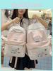 Cute Cat Dot Backpack For High School Girls Nylon School Bag