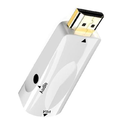 HDMI zu VGA Adapterstecker 1080p Videoausgabe mit 3,5mm Audio Unterstützung für Spielekonsolen und Blu-ray Player