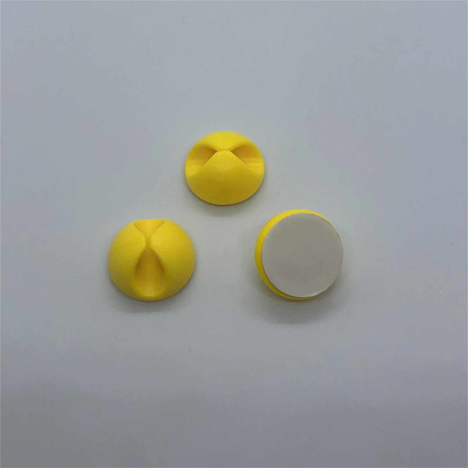 

3pcs Ultimate Cable Clips, Cord Holder & Cable Organizer for Desk, Home, Car & Office Supplies Desk Storage жёлтый