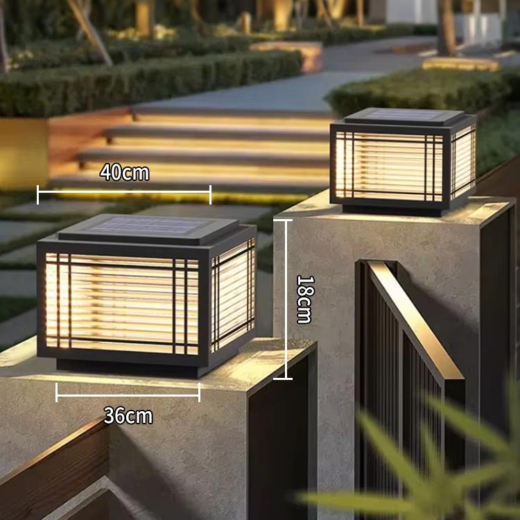 Waterproof Outdoor Post Lantern Garden Floor Fence Household Solar Column Lamp Led Pillar Lights 220 V Pier Mounted Post Light