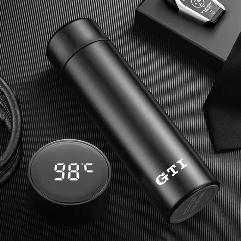 VW Car Vacuum Cup 304 Stainless Steel 500ML Thermos Mug For Volkswagen GTI Polo Golf Arteon Tiguan Touareg CC Amarok ID.3 ID.4