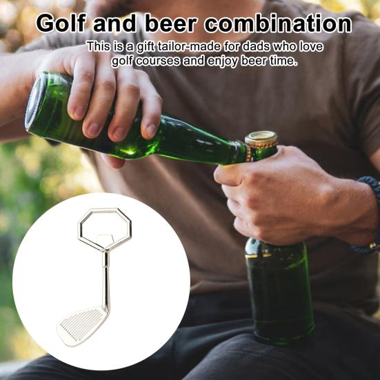 Golf Club Bottle Opener for Beer Lovers Novelty Golf Themed Beer Opener Multi-Functional Bar Accessory
