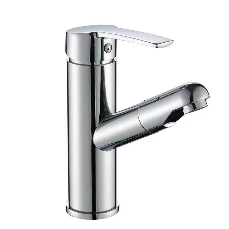Single Handle Pull-out Bathroom Basin Faucet Hot and Cold Water Tap Countertop Installation Faucet Bathroom Accessories