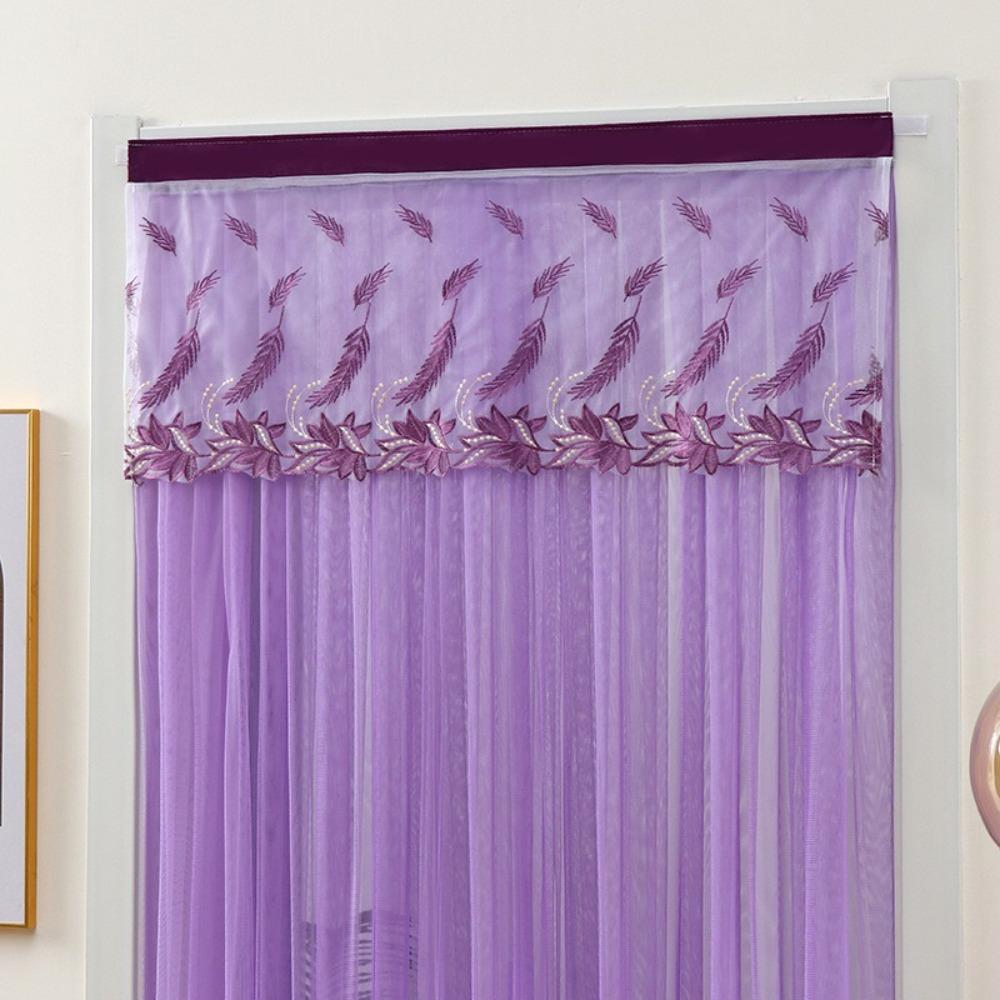 Double Layer Anti-mosquito Door Curtain Fabric Lace Self-adhesive Door Mesh Curtain Breathable Mesh Partition Curtain Bedroom