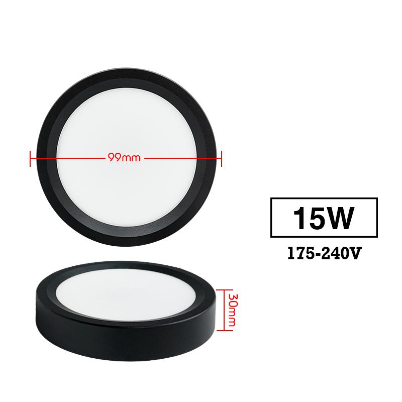 Led Downlights 220V Ceiling Spot Lamp 9W 12W 18W Down Light Surface Mounted Panel Lighting Kitchen Fixture for Room Home Decor