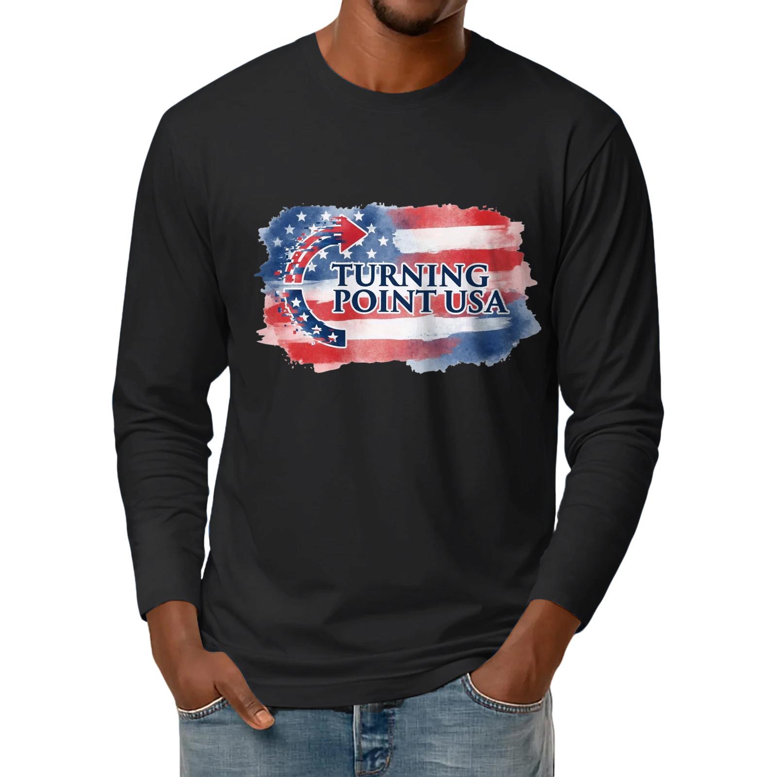 

Мужская базовая футболка с круглым вырезом и длинным рукавом для ношения под низ M оранжевый