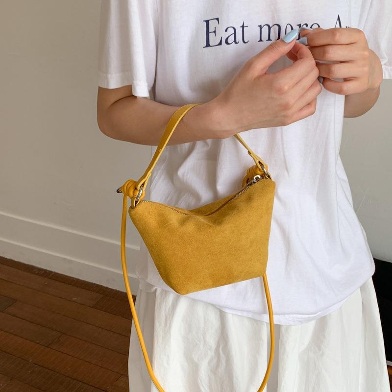 Textured small bag women's spring and summer new trend oblique span bag portable shoulder small bag