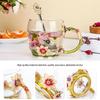Chrysanthemum Enamel Glass Tea Cup - Lead-Free Crystal Coffee Cup Gift