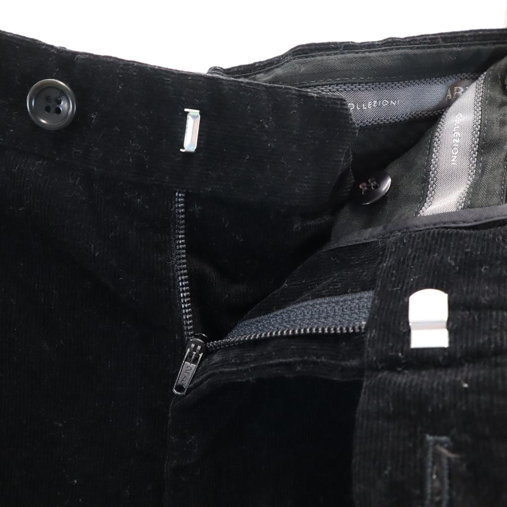 Armani Collezioni Made In Portugal Corduroy Pants 50 Black Men's Used