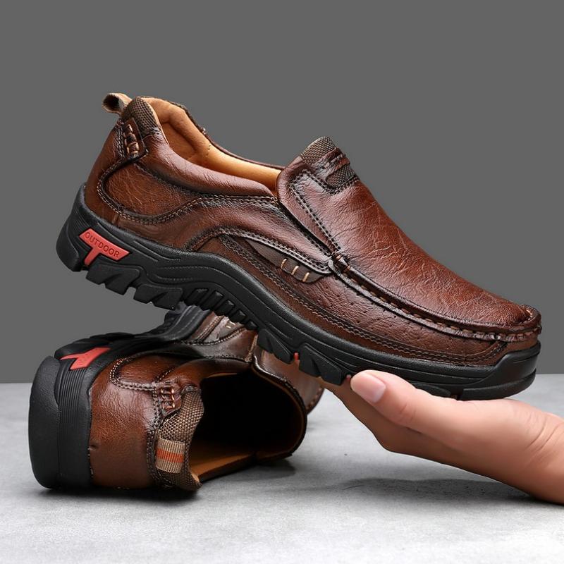 Handgefertigte Leder Herrenschuhe Freizeit Outdoor Loafer Herren Wandern Trekking Mokassins Laufschuhe Slip-on Schuhe Große Größen 47 48