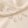 Contemporary Butterfly Necklace Bracelet Ring Earrings Jewelry Set Craftsmanship for Allergy Free Wear and Lasting Shine