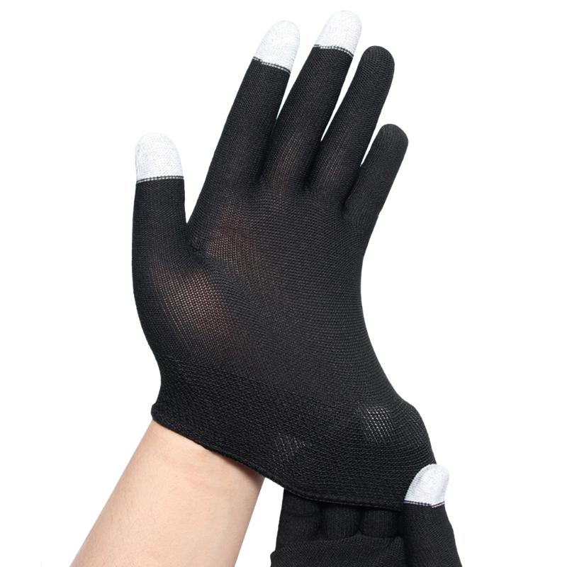 Ergonomic Breathable Sensitive Touch Display Gaming Gloves For Smartphones Lightweight Nylon Material All Hand Size 2pcs