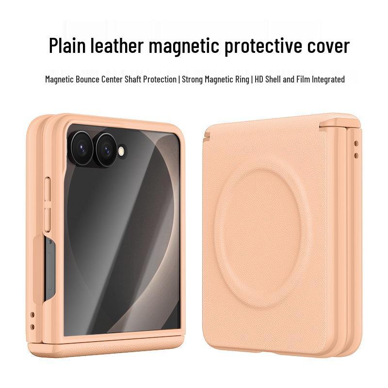 Slim Fit Magnetic Case with Full Coverage Film for Samsung Z Flip 8 - Integrated Drop Protection