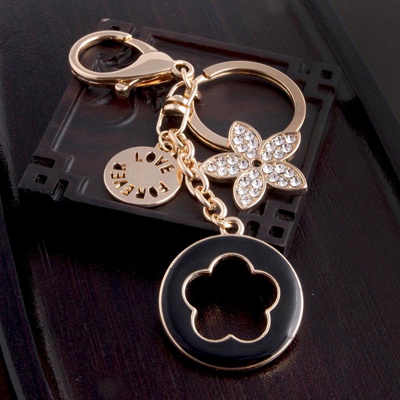 Hot Air Balloon & Hamburger Golden Keychain with Melon Seed Alloy and Sand Gold Ingot