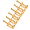 6PCS Metal Material Electric Guitar Saddles Golden Tremolo Bridge Saddles  For Electric Guitar