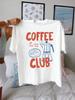 Damen Buchstabenprint Rundhals Kurzarm Freizeit T-Shirt