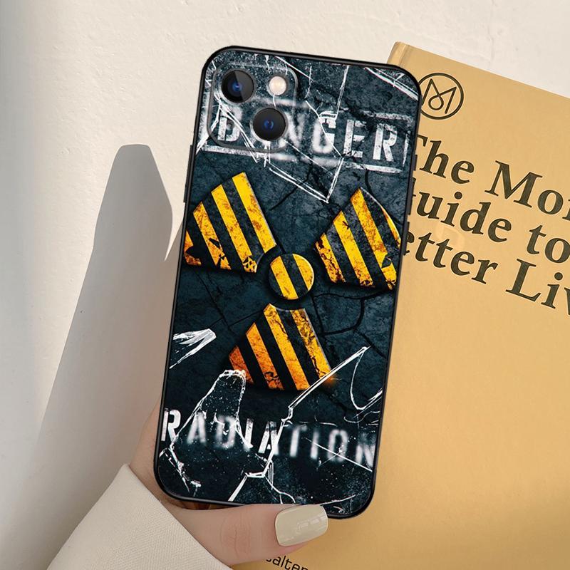 Nuclear Radiation Emblem Case For iPhone 13 14 Pro Max 11 12 Mini 6S 7 8 Plus SE 2020 2022 X XR XS MAX Cover Coque