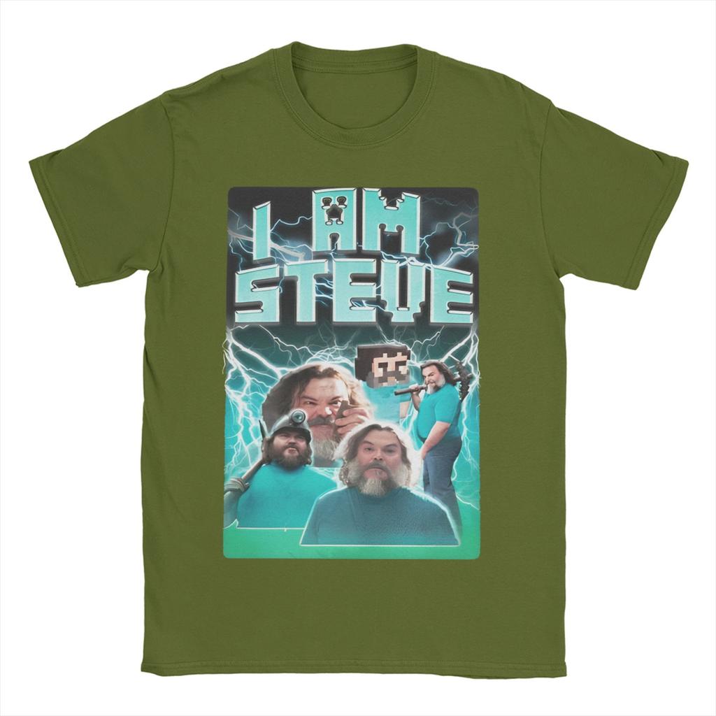 Novelty I am STEVE T-Shirts Men O Neck 100% Cotton T Shirt Chicken Jockey Short Sleeve Tees Birthday Present Tops