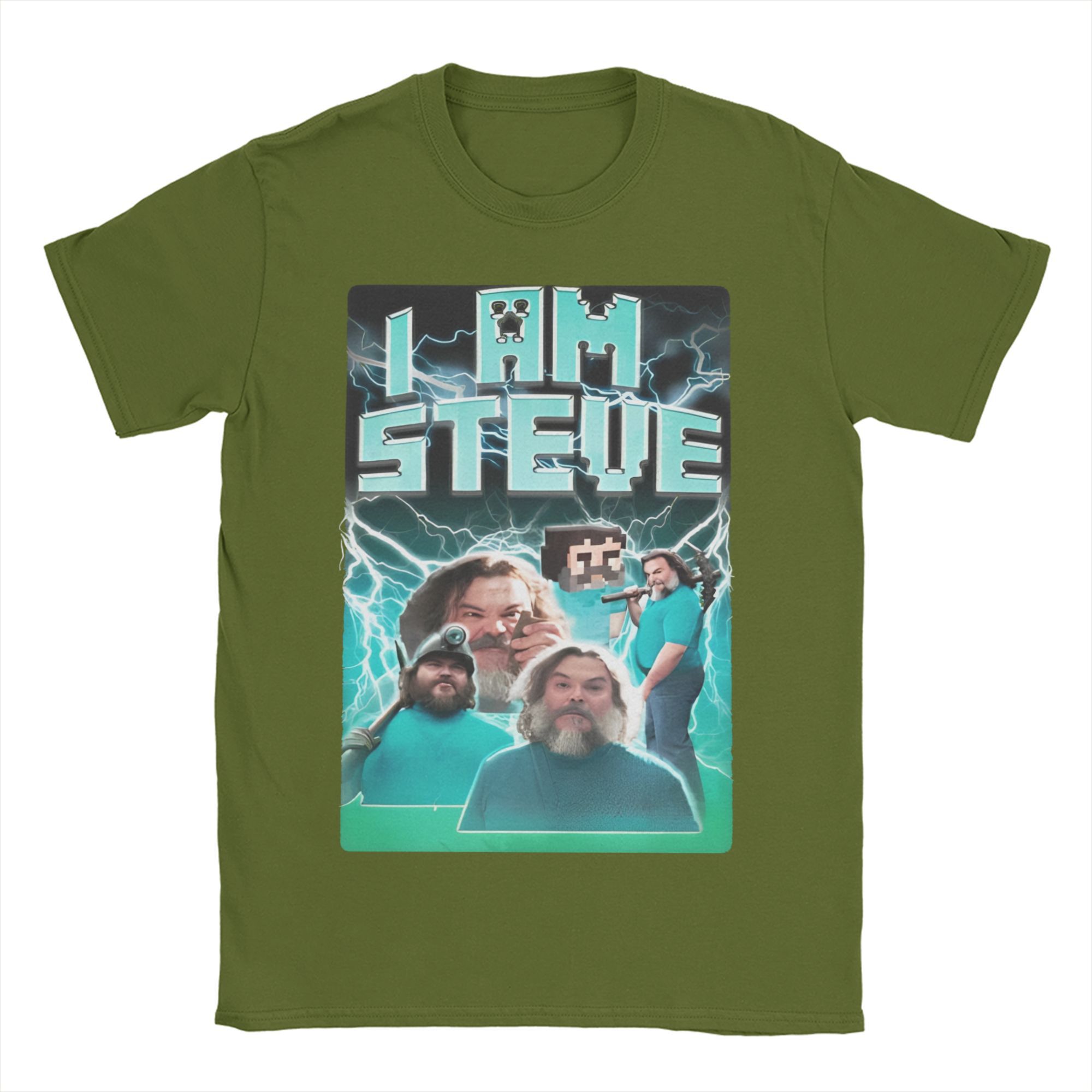 

Novelty I am STEVE T-Shirts Men O Neck 100% Cotton T Shirt Chicken Jockey Short Sleeve Tees Birthday Present Tops 4XL