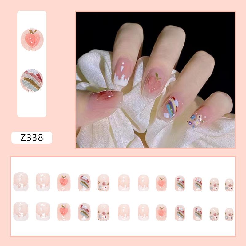 Wear Nail Diamond Small Fresh Three-dimensional Pattern Love Bow Nail Patch Nail Wear Nail Product