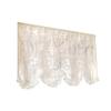 Double Pearls Lace Bottom Ruffled Lace Short Sheer Curtain Floral Short Tulle Drapery  Balcony