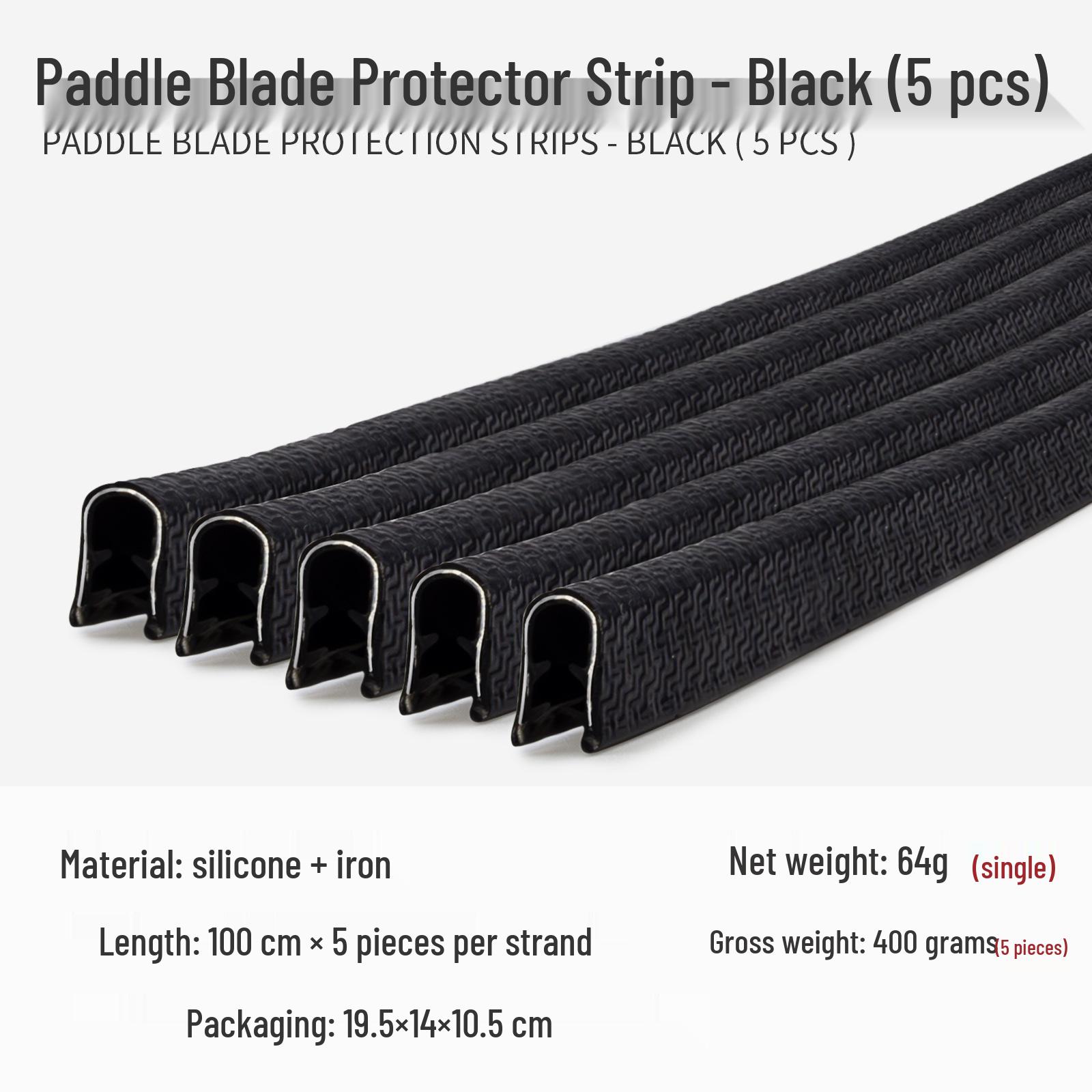KOETSU U-Shape Full Carbon Paddle Edge Protector - Anti-collision Rubber Strip, No-Paste