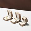 Oirlv Golden Jewelry Ring Box Leather Earring Necklace Pendant Gifts Display Box For Proposal Engagement Wedding Packaging Box