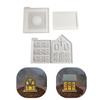 Candle Holder Silicone Mold Church House Candlestick Resin Molds DIYs Concrete Castings Mould Handicraft Candle Decors