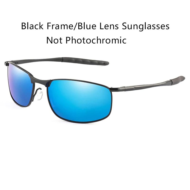 Lunettes de soleil photochromiques polarisées pour hommes Lunettes carrées en métal pour hommes Lunettes de soleil de conduite UV400 Lunettes de cyclisme pour sports de plein air