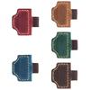 Personalized Magnetic Bookmark Faux Leather Page Holder with Pen Clip Retro Logo Bookmark for Journals Notebooks Book