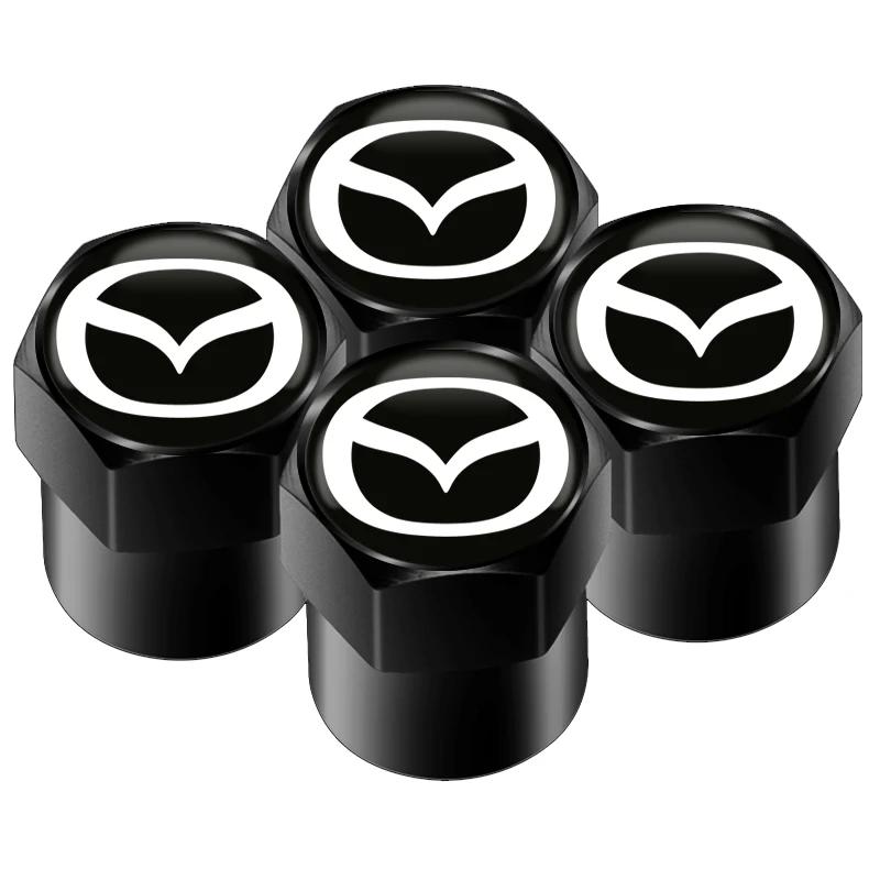 

2025 Hot 4pcs Car Wheel Tyre Valve Stem Caps Dust Accessories For Mazda 3 6 BL BM GJ CX3 CX-5 CX-8 KE KF CX7 CX9 MX5