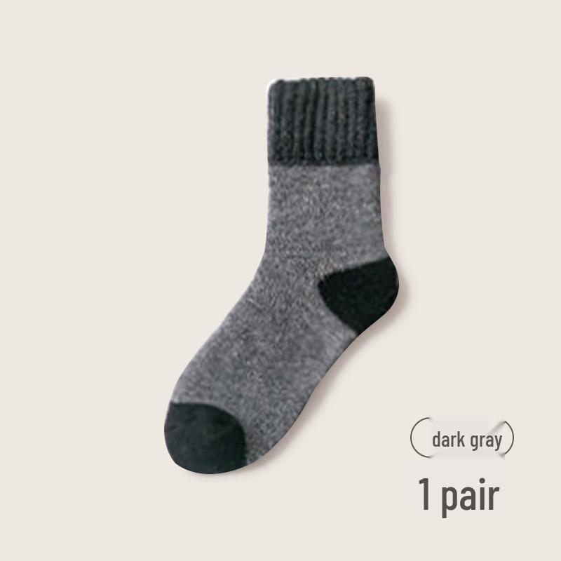 

Мужские утолщенные носки из кашемировой шерсти, устойчивые к холоду: Супертолстые до середины икры для зимнего тепла. One Size