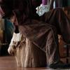 Pantaloni Casual a Gamba Larga con Bordo Grezzo in Cotone Personalizzato Luo Gu Ni
