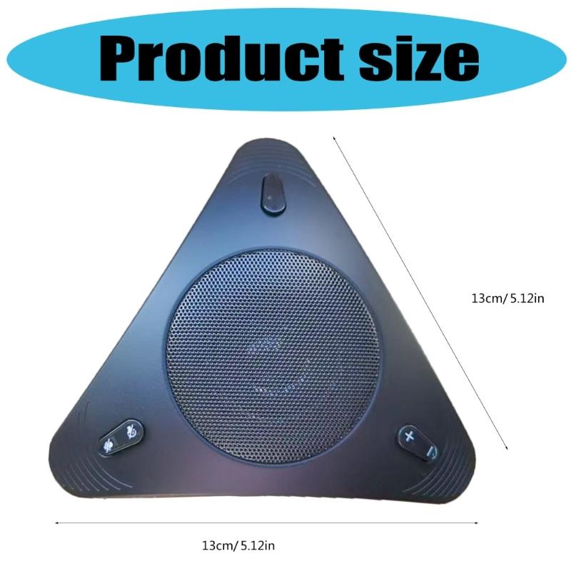 Plug and Play USB Desktop Conference Microphone Feature Omnidirectional Speaker and Sound for Remote Meetings