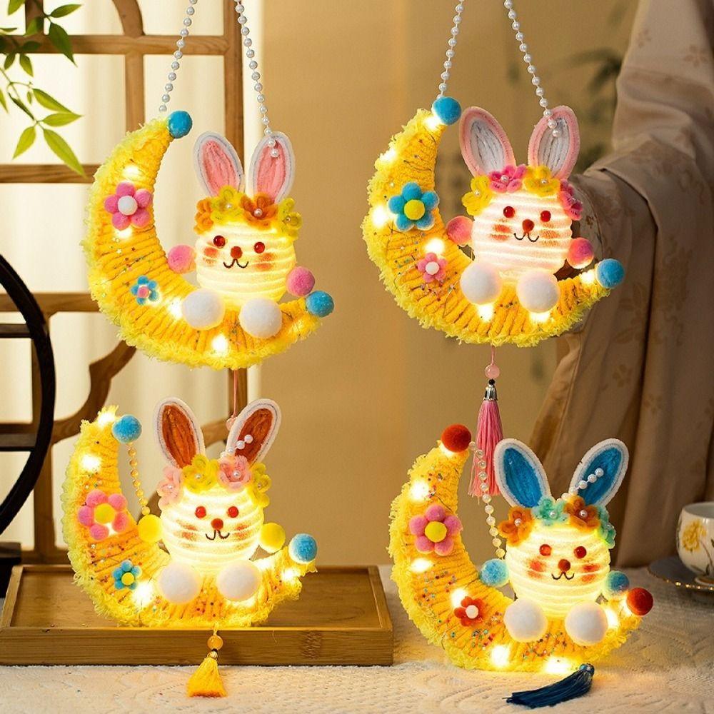 DIY Material Kit Twisted Stick Rabbit Lantern Moon Rabbit Flower Lantern Mid-Autumn Festival